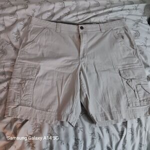 REDHEAD Cargo Shorts Mens 42 Beige Khaki Cotton Outdoor Hiking Fishing Pockets